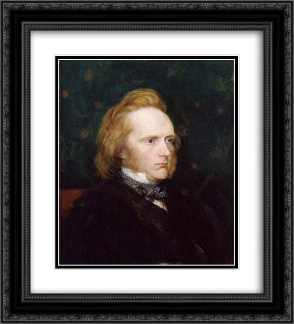 George Douglas Campbell, 8th Duke of Argyll 20x22 Black Ornate Wood Framed Art Print Poster with Double Matting by Watts, George Frederick