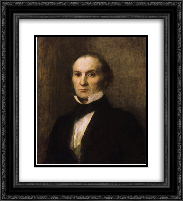 William Ewart Gladstone 20x22 Black Ornate Wood Framed Art Print Poster with Double Matting by Watts, George Frederick