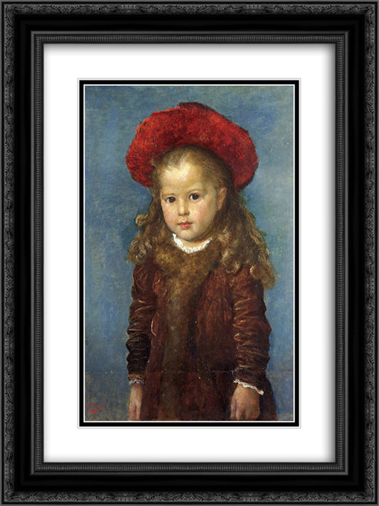 Zoe Ionides 18x24 Black Ornate Wood Framed Art Print Poster with Double Matting by Watts, George Frederick