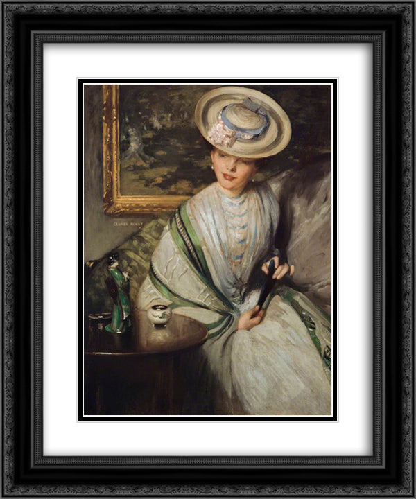 East and West 20x24 Black Ornate Wood Framed Art Print Poster with Double Matting by Henry, George