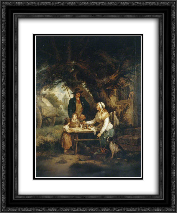 Selling Carrots 20x24 Black Ornate Wood Framed Art Print Poster with Double Matting by Morland, George