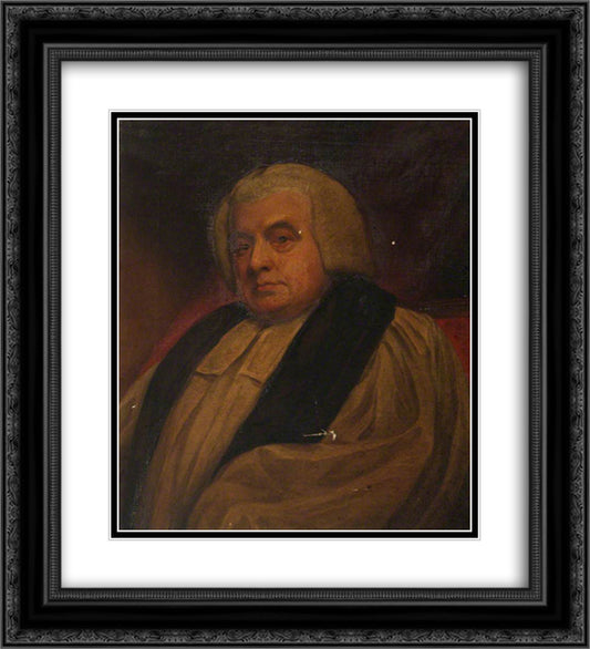 Edward Smallwell, Bishop of Oxford 20x22 Black Ornate Wood Framed Art Print Poster with Double Matting by Romney, George