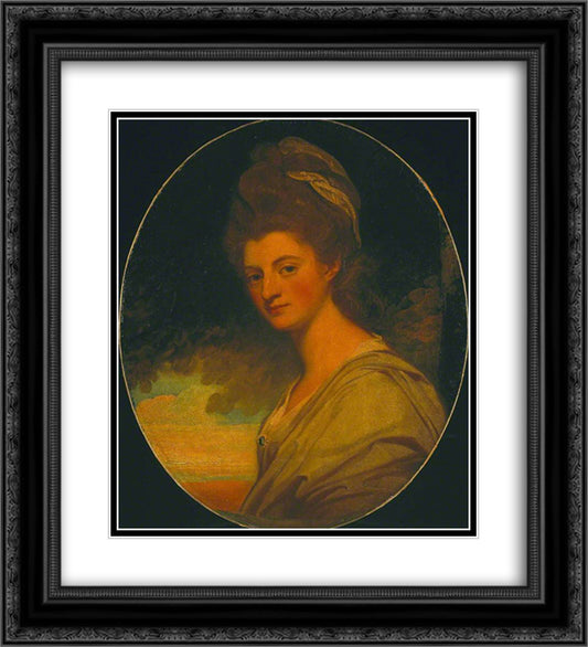 Elizabeth, Countess of Craven, Later Margravine of Anspach 20x22 Black Ornate Wood Framed Art Print Poster with Double Matting by Romney, George