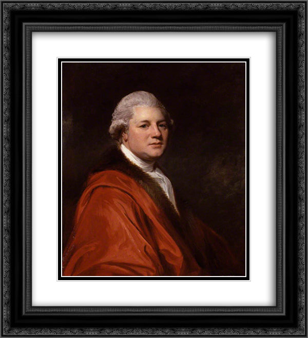 James Macpherson 20x22 Black Ornate Wood Framed Art Print Poster with Double Matting by Romney, George