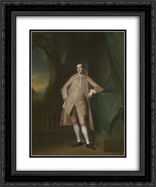 John Postlethwaite 20x24 Black Ornate Wood Framed Art Print Poster with Double Matting by Romney, George