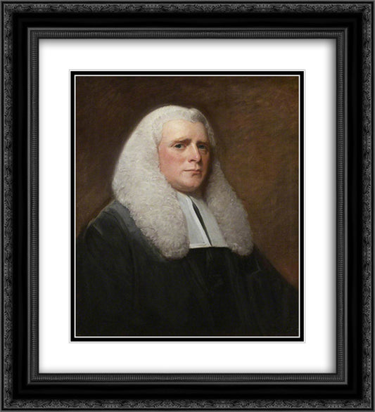 Judge Sir John Wilson 20x22 Black Ornate Wood Framed Art Print Poster with Double Matting by Romney, George