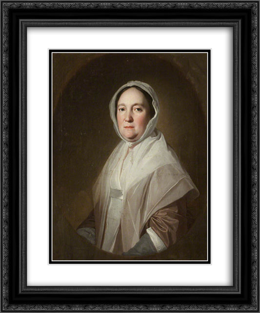 Mary Rawlinson 20x24 Black Ornate Wood Framed Art Print Poster with Double Matting by Romney, George