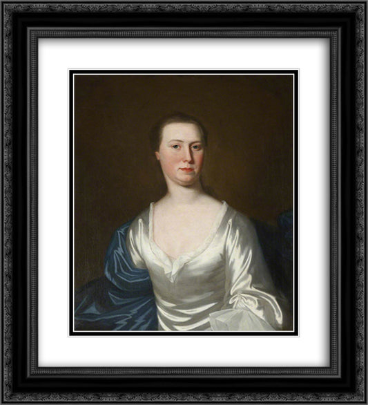 Mrs Jane Wilson, nee Morland, of Capplethwaite Hall, near Sedbergh 20x22 Black Ornate Wood Framed Art Print Poster with Double Matting by Romney, George