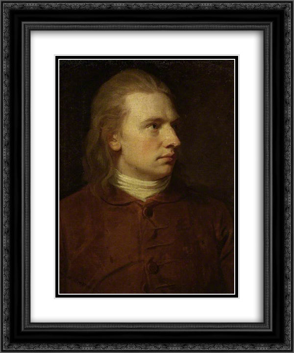 Possibly William Thomas Meyer 20x24 Black Ornate Wood Framed Art Print Poster with Double Matting by Romney, George