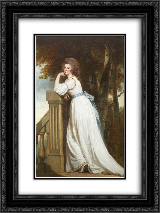 The Lady Rouse Boughton 18x24 Black Ornate Wood Framed Art Print Poster with Double Matting by Romney, George