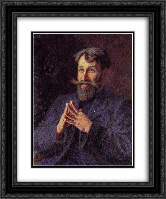 Portrait of Paul Ranson 20x24 Black Ornate Wood Framed Art Print Poster with Double Matting by Lacombe, Georges