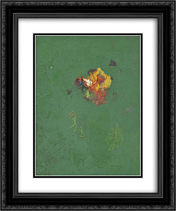 Flower 20x24 Black Ornate Wood Framed Art Print Poster with Double Matting by Papazoff, Georges
