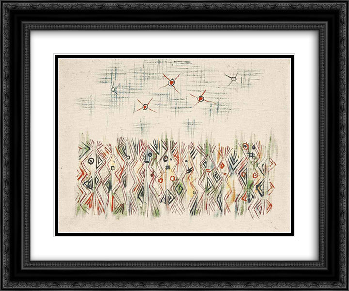Landscape 24x20 Black Ornate Wood Framed Art Print Poster with Double Matting by Papazoff, Georges