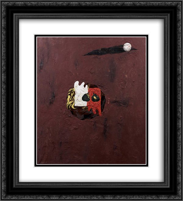 Red Glove and White Glove 20x22 Black Ornate Wood Framed Art Print Poster with Double Matting by Papazoff, Georges