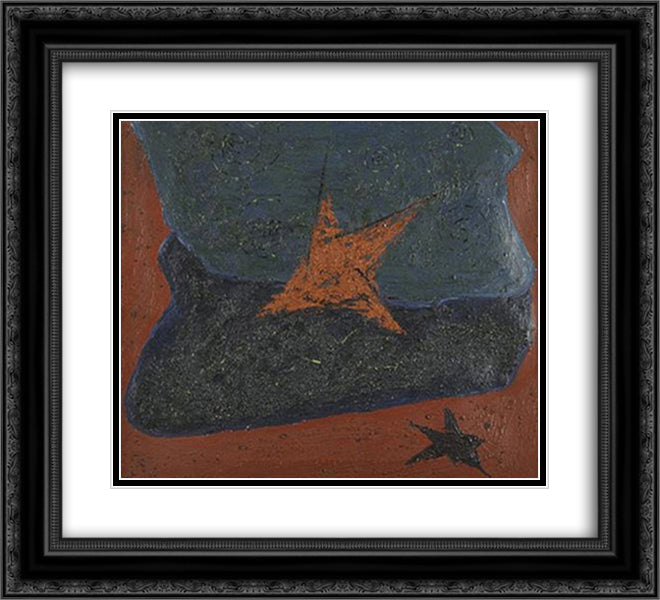 Untitled 22x20 Black Ornate Wood Framed Art Print Poster with Double Matting by Papazoff, Georges