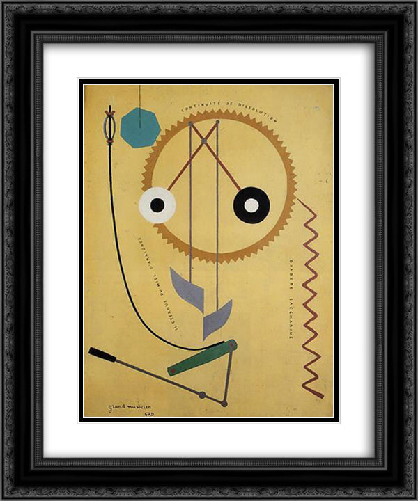 Grand musicien 20x24 Black Ornate Wood Framed Art Print Poster with Double Matting by Ribemont Dessaignes, Georges