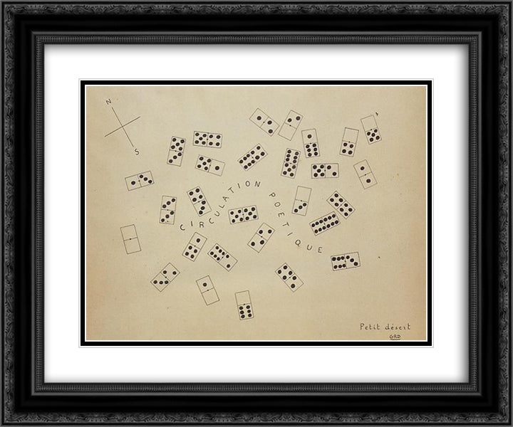 Petit desert 24x20 Black Ornate Wood Framed Art Print Poster with Double Matting by Ribemont Dessaignes, Georges