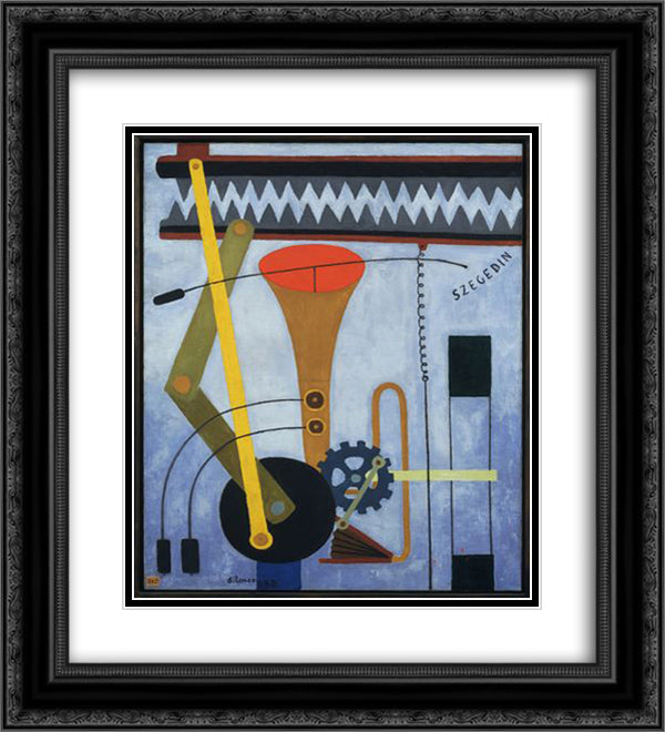 Silence 20x22 Black Ornate Wood Framed Art Print Poster with Double Matting by Ribemont Dessaignes, Georges