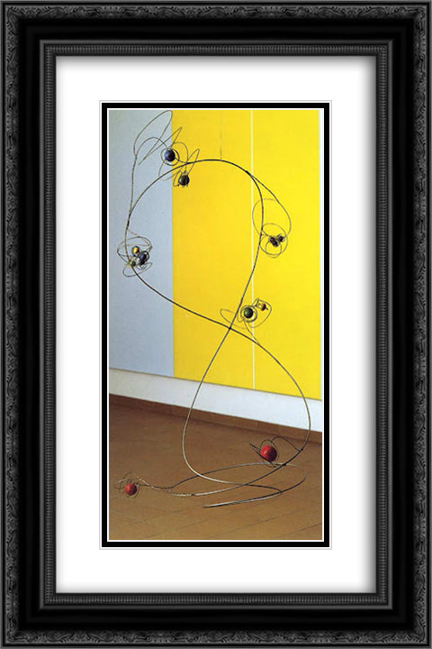 Masses dans l'univers 16x24 Black Ornate Wood Framed Art Print Poster with Double Matting by Vantongerloo, Georges