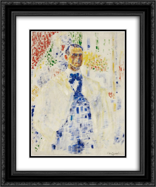 Self - Portrait 20x24 Black Ornate Wood Framed Art Print Poster with Double Matting by Vantongerloo, Georges