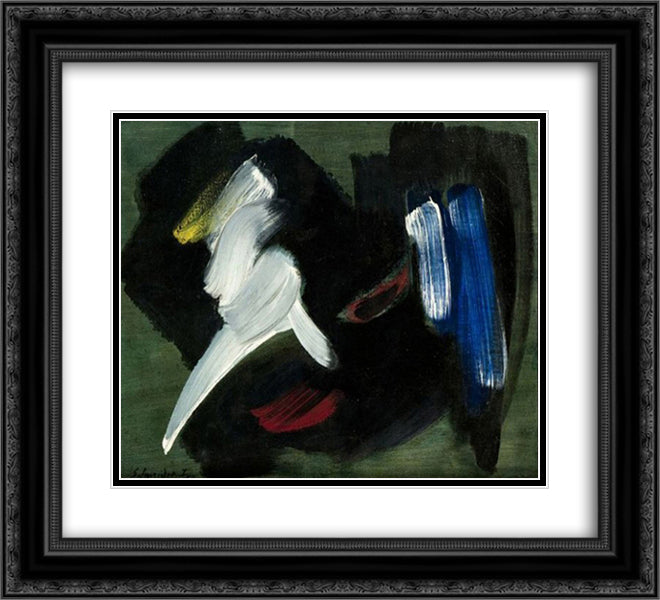 Opus 22 B 22x20 Black Ornate Wood Framed Art Print Poster with Double Matting by Schneider, Gerard