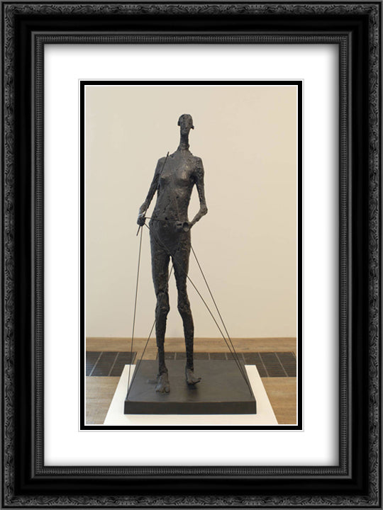 Diabolo 18x24 Black Ornate Wood Framed Art Print Poster with Double Matting by Richier, Germaine