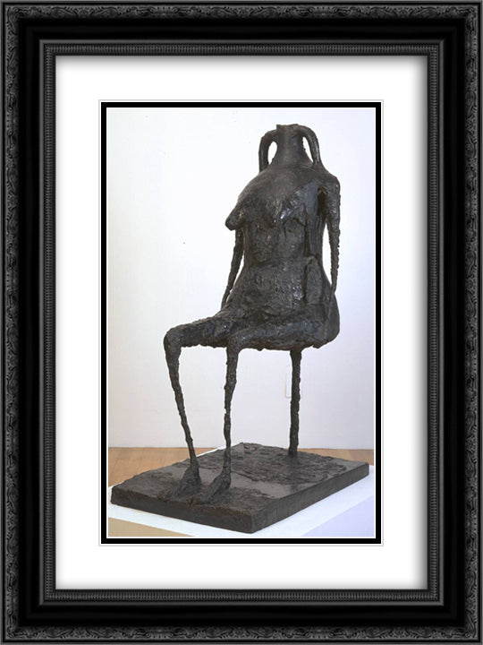 Water 18x24 Black Ornate Wood Framed Art Print Poster with Double Matting by Richier, Germaine