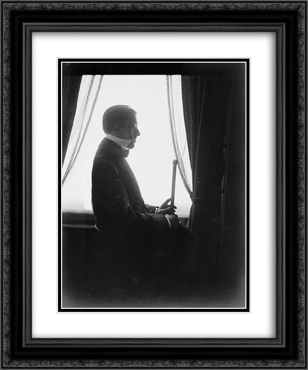 John Murray Anderson 20x24 Black Ornate Wood Framed Art Print Poster with Double Matting by Kasebier, Gertrude