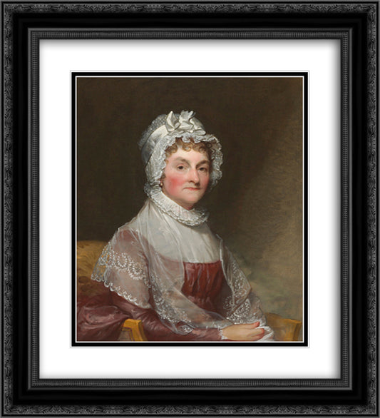 Abigail Adams 20x22 Black Ornate Wood Framed Art Print Poster with Double Matting by Stuart, Gilbert