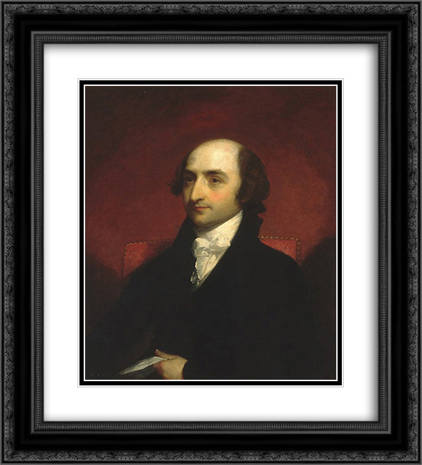 Albert Gallatin 20x22 Black Ornate Wood Framed Art Print Poster with Double Matting by Stuart, Gilbert