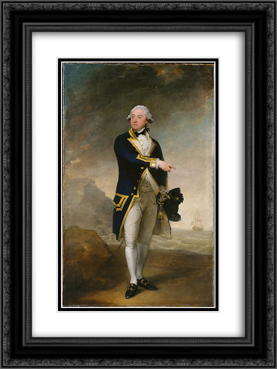 Captain John Gell 18x24 Black Ornate Wood Framed Art Print Poster with Double Matting by Stuart, Gilbert