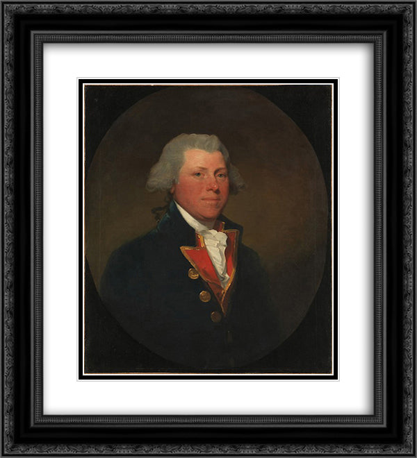 James DeLancey 20x22 Black Ornate Wood Framed Art Print Poster with Double Matting by Stuart, Gilbert