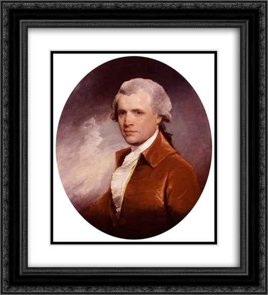 John Singleton Copley 20x22 Black Ornate Wood Framed Art Print Poster with Double Matting by Stuart, Gilbert