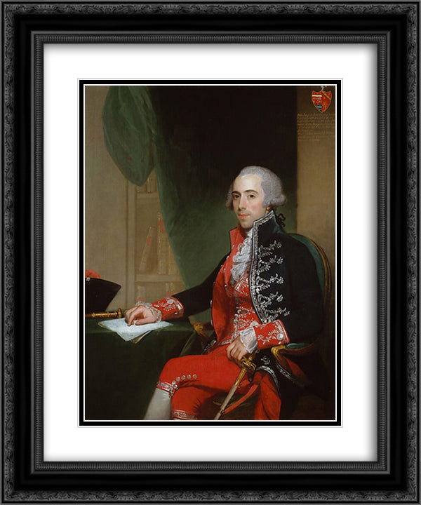 Josef de Jaudenes y Nebot 20x24 Black Ornate Wood Framed Art Print Poster with Double Matting by Stuart, Gilbert