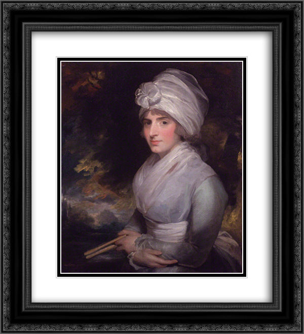 Sarah Siddons (nee Kemble) 20x22 Black Ornate Wood Framed Art Print Poster with Double Matting by Stuart, Gilbert