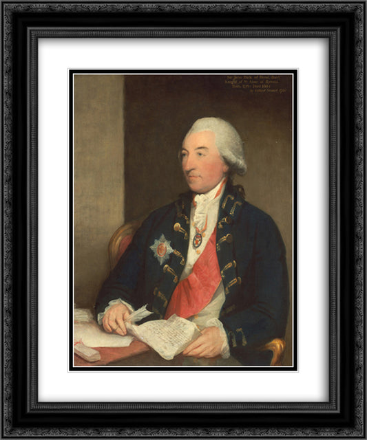 Sir John Dick 20x24 Black Ornate Wood Framed Art Print Poster with Double Matting by Stuart, Gilbert