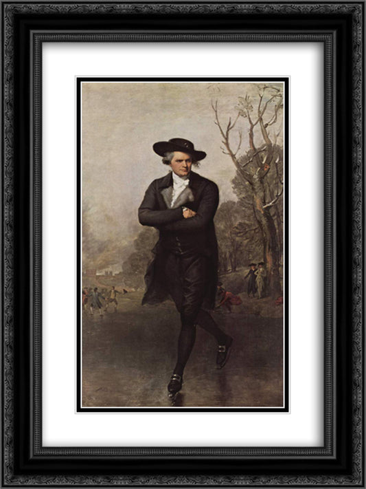 The Skater (Portrait of William Grant) 18x24 Black Ornate Wood Framed Art Print Poster with Double Matting by Stuart, Gilbert