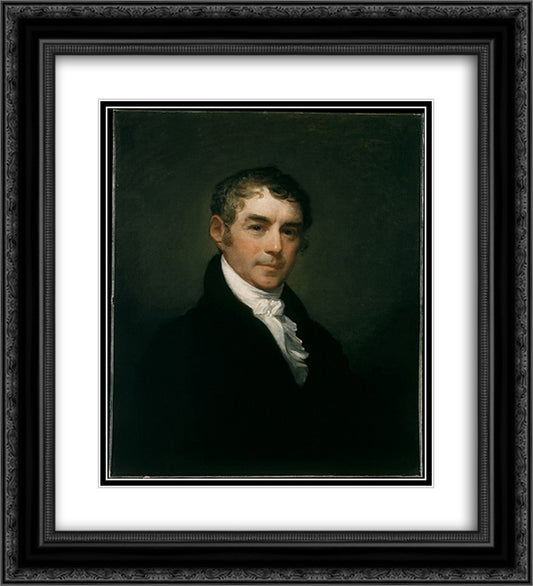 William Eustis 20x22 Black Ornate Wood Framed Art Print Poster with Double Matting by Stuart, Gilbert