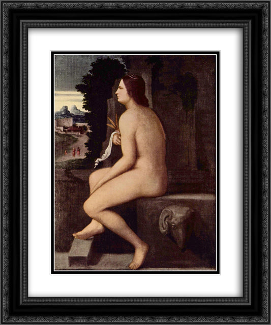 Ceres 20x24 Black Ornate Wood Framed Art Print Poster with Double Matting by Giorgione