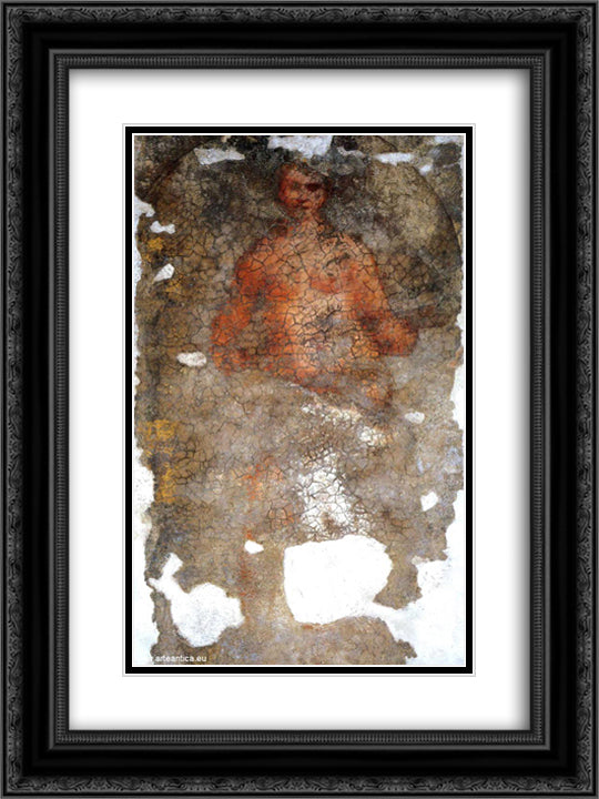 Nude young woman 18x24 Black Ornate Wood Framed Art Print Poster with Double Matting by Giorgione