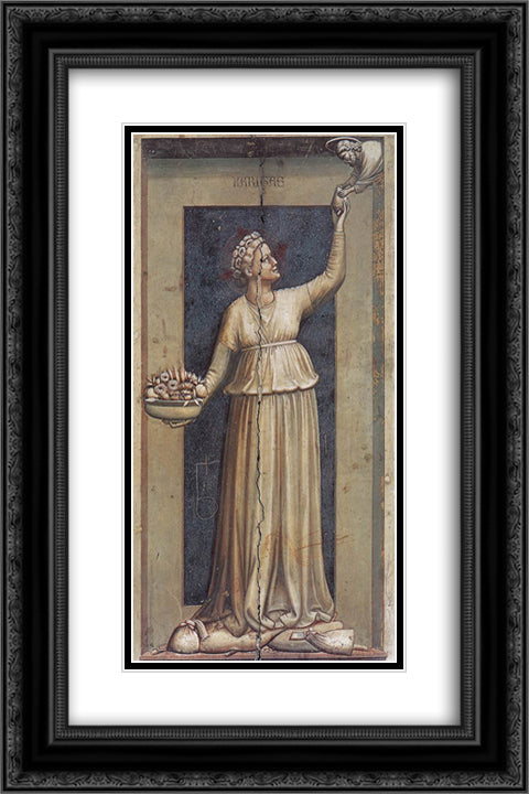 Charity 16x24 Black Ornate Wood Framed Art Print Poster with Double Matting by Giotto