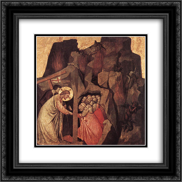 Descent into Limbo 20x20 Black Ornate Wood Framed Art Print Poster with Double Matting by Giotto