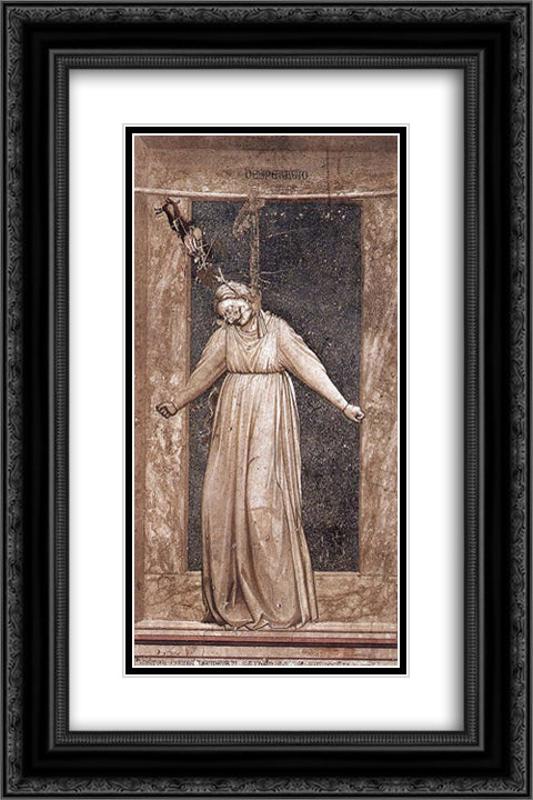 Desperation 16x24 Black Ornate Wood Framed Art Print Poster with Double Matting by Giotto