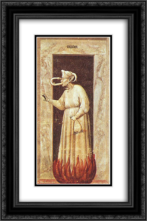 Envy 16x24 Black Ornate Wood Framed Art Print Poster with Double Matting by Giotto