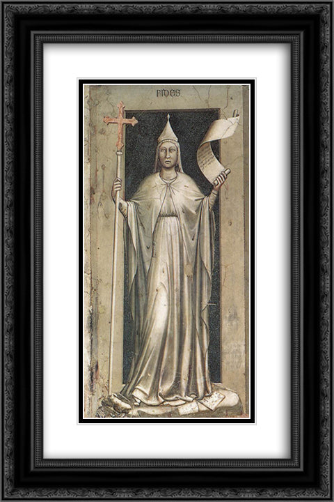 Faith 16x24 Black Ornate Wood Framed Art Print Poster with Double Matting by Giotto