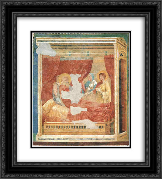 Isaac Blessing Jacob 20x22 Black Ornate Wood Framed Art Print Poster with Double Matting by Giotto