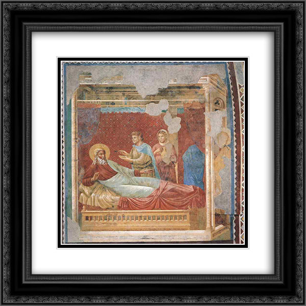 Isaac Rejecting Esau 20x20 Black Ornate Wood Framed Art Print Poster with Double Matting by Giotto