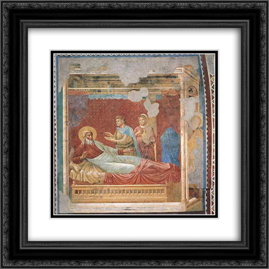 Isaac Rejecting Esau 20x20 Black Ornate Wood Framed Art Print Poster with Double Matting by Giotto