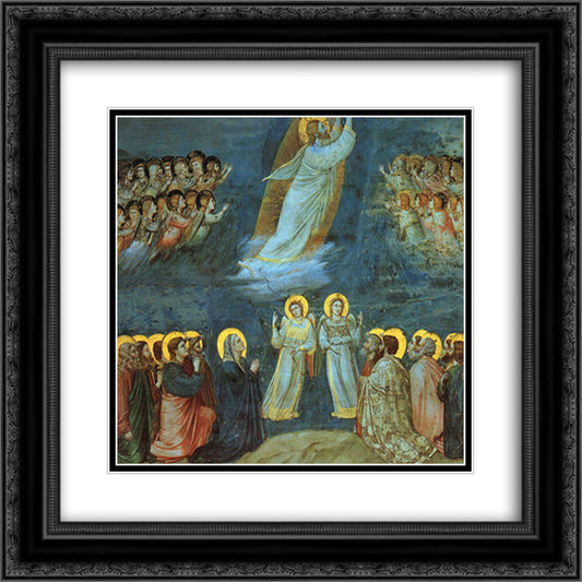 The Ascension 20x20 Black Ornate Wood Framed Art Print Poster with Double Matting by Giotto