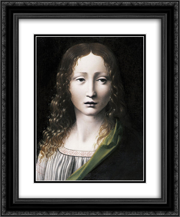 The Adolescent Saviour 20x24 Black Ornate Wood Framed Art Print Poster with Double Matting by Boltraffio, Giovanni Antonio